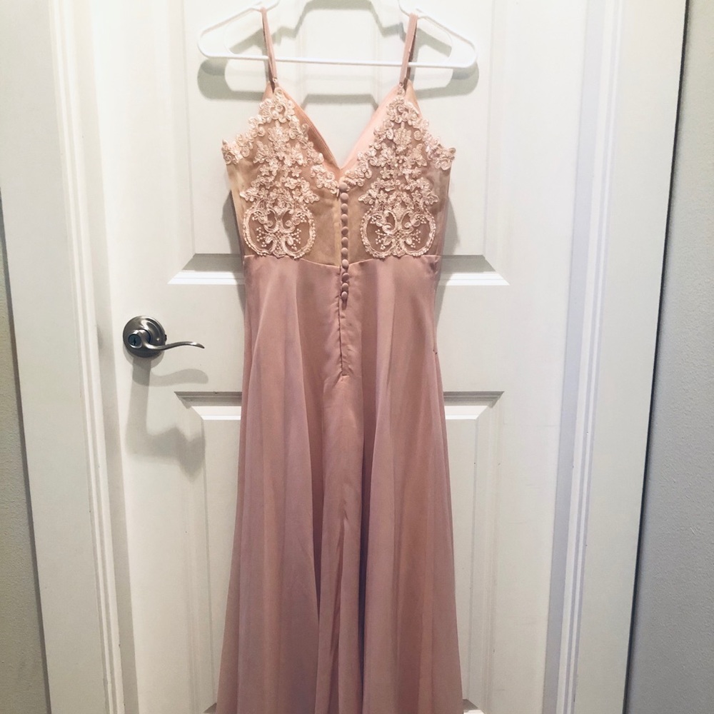 Blush pink bridesmaid dress